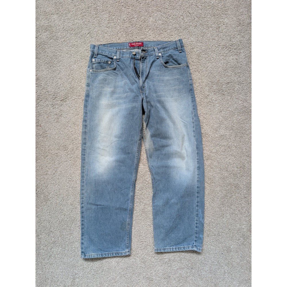 Vintage 2002 Levi's 569 Jeans 36x30 Made in USA Loose Straight Faded Baggy Y2K